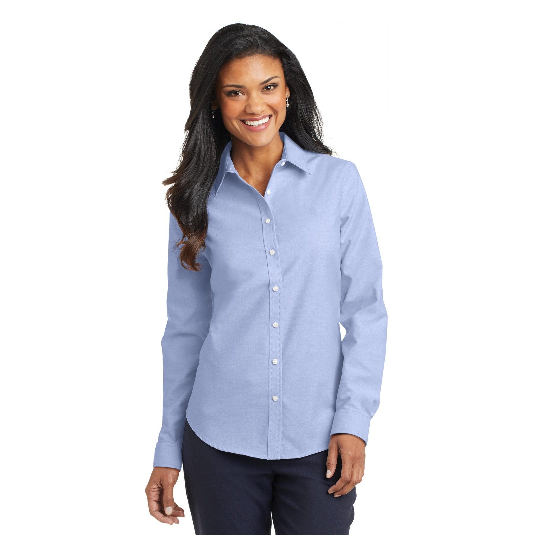 Port Authority-Port Authority® Women's SuperPro™ Oxford Shirt. L658-MedTech-4